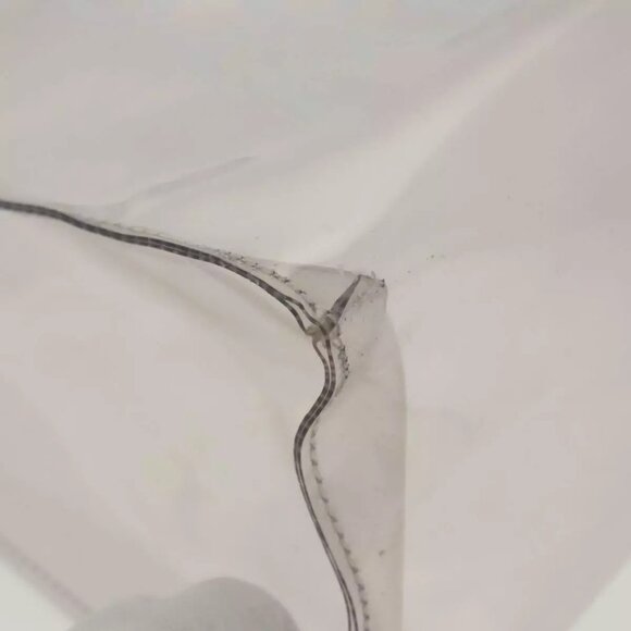 HERMES Vinyl Kelly Hand Bag Vinyl Clear Gold Auth - Picture 10 of 16